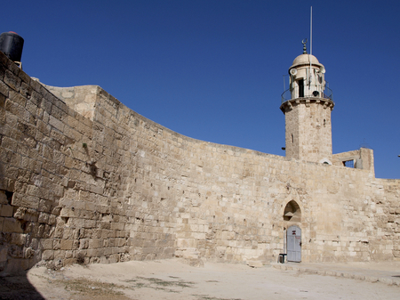 Tower and wall of mount of Olivesの写真素材