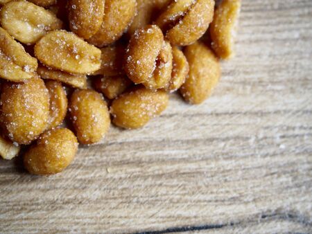 Peanuts with honey backgroundの写真素材