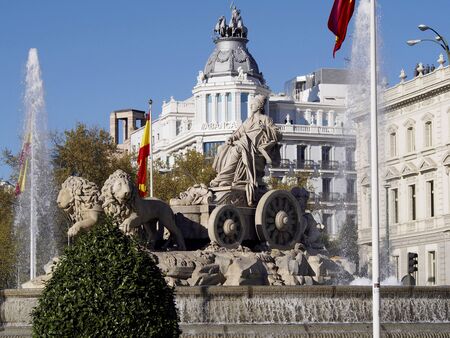 Cibeles fountain in Madridのeditorial素材