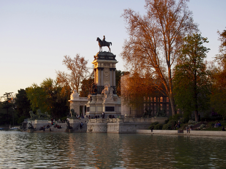 Retiro park in Madridの写真素材