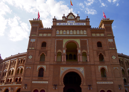 Las Ventas bullring in Madrid -Spainのeditorial素材