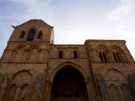 Basilica of Saint Vicent in Avila - Spainの写真素材