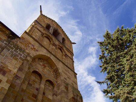 Basilica of Saint Vicent in Avila - Spainの写真素材