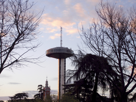 Moncloa tower in the sunsetのeditorial素材