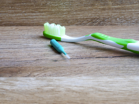 Toothbrush and interdental brushの写真素材