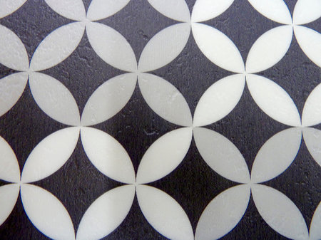 Black and white floor textureの写真素材