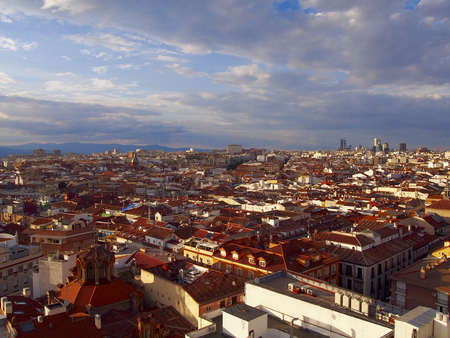 Aerial view of madridの写真素材