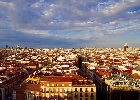 Aerial view of Madridの写真素材