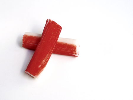 Surimi on white backgroundの写真素材