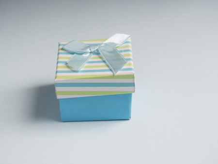 Gift box on blueの写真素材