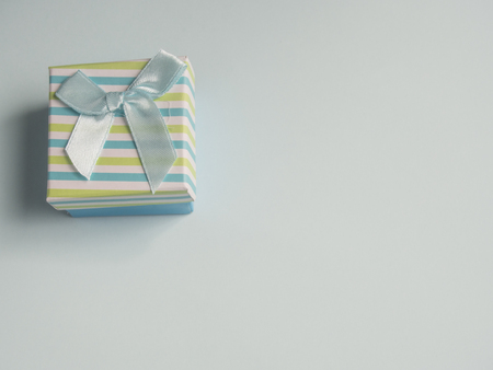 Gift box on blueの写真素材