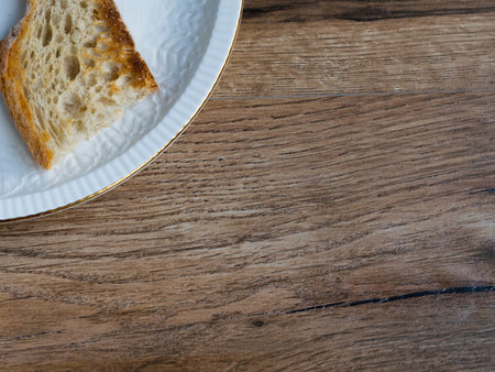 Toasted bread in a plate