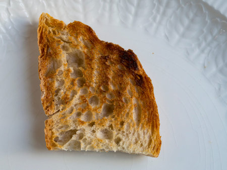Toasted bread in a plate
