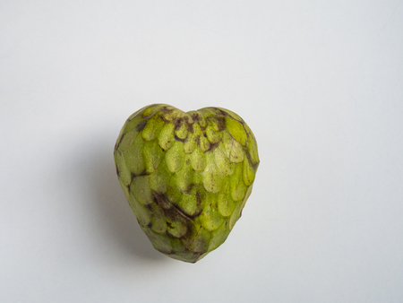 Custard apple on white backgroundの写真素材