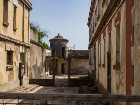 Old prison of Coruna in Spainの写真素材
