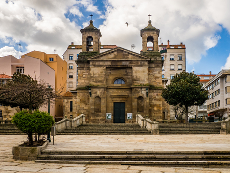 Santa Eugenia de Ribeira Churchの写真素材
