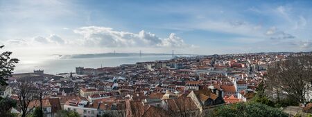 Panoramic view of Lisbon (Portugal)の写真素材