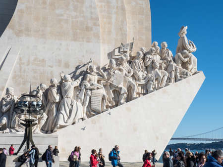 Lisbon, Portugal- 19/01/2020- The Monument of the Discoveries in Lisbon (Portugal)のeditorial素材