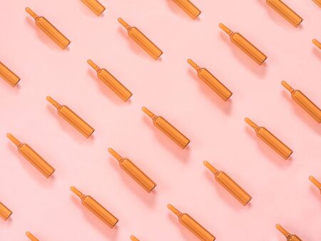 Ampoule pattern on pinkの写真素材