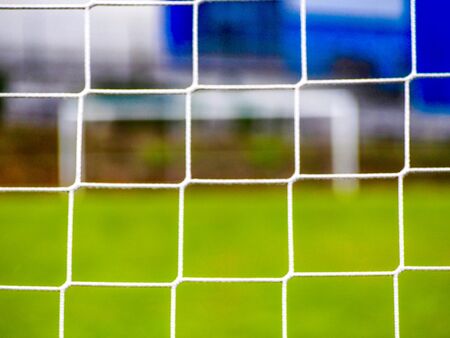 Football goal netの写真素材