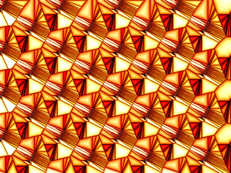 Stained glass patter on orange and yellow