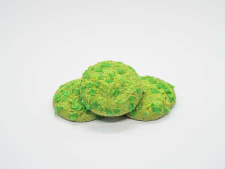 Marijuana cookies on white backgroundの写真素材