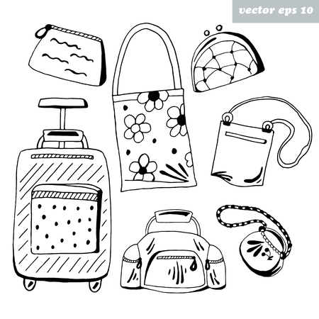 luggage setのイラスト素材