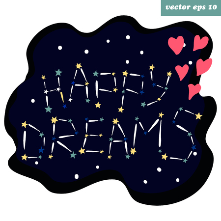 Stars happy dreamsのイラスト素材