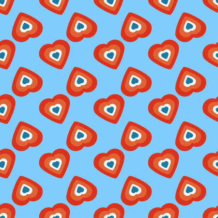 Heart seamless pattern for prints, wallpapers, backgrounds.