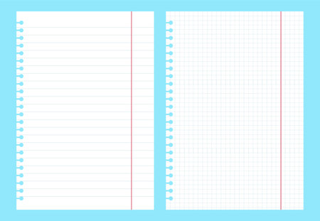 Office gridded paper sheets templates.のイラスト素材
