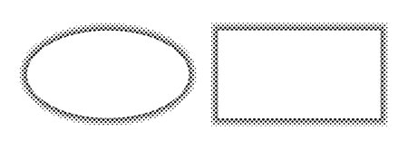 Abstract Pop Art Dot Frame Setのイラスト素材