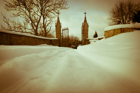 WInter roadの写真素材