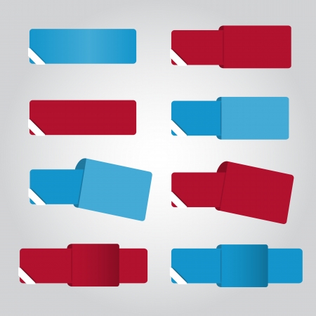 Set of eight color banners for webのイラスト素材