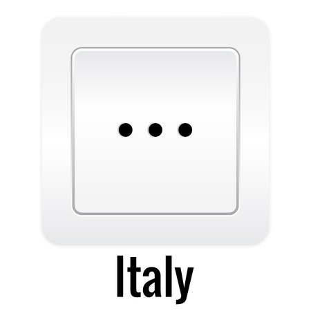 Realistick socket illustration isolated on white. Italy type.のイラスト素材