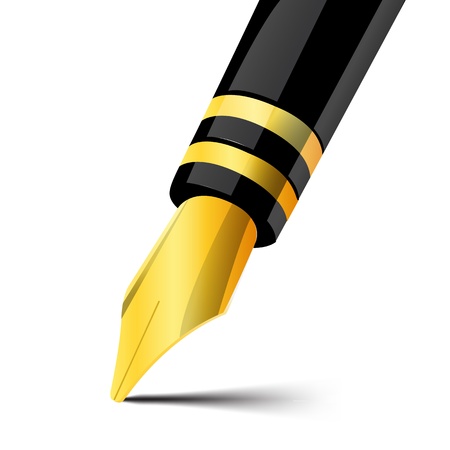 Realistic pen illustration. Isolated on white backgroundのイラスト素材