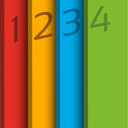 Abstract background with four colored stages (options). Add your text and use for business presentations or other projectsのイラスト素材