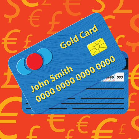Vector credit card illustration.のイラスト素材