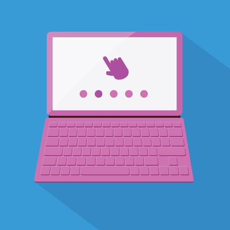 Flat styled laptopのイラスト素材