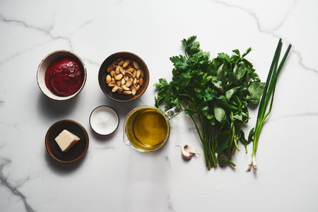 Fiery Roasted Red Pepper Pesto Pasta Sauce: A Spicy Medley of Roasted Peppers and Bold Flavors for All Seasonsの写真素材