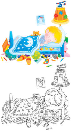 Sleeping boyの写真素材