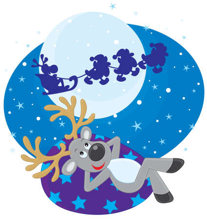 Dream of Reindeerのイラスト素材