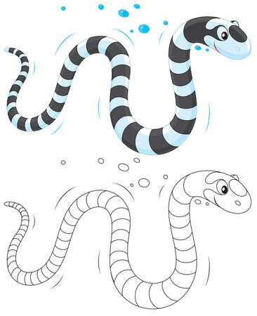 Sea snakeのイラスト素材