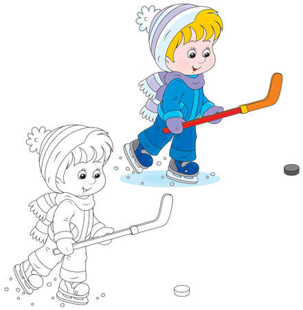 Little hockey playerのイラスト素材