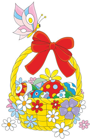 Easter basketのイラスト素材