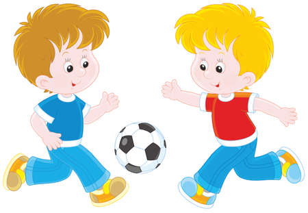 Little football playersのイラスト素材