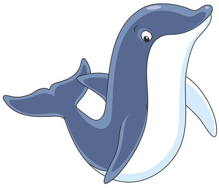 dolphin friendly smilingのイラスト素材