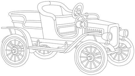 Old vintage carのイラスト素材