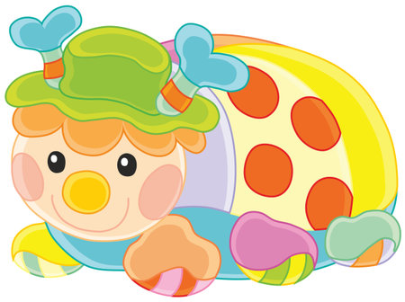Funny toy ladybugのイラスト素材