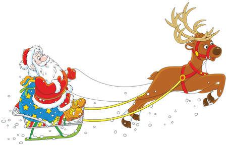 Sledge of Santa Claus.のイラスト素材