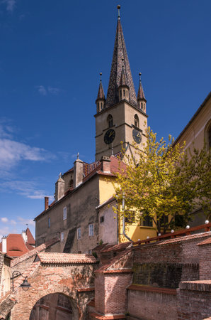Evangelical Church in SIbiuの写真素材